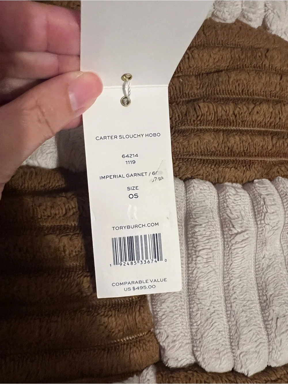 Tory Burch Carter Slouchy Hobo in Imperial Garnet NWTS!